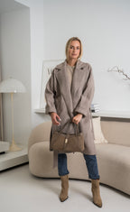 Taupe spalvos rankinė Laura Biaggi