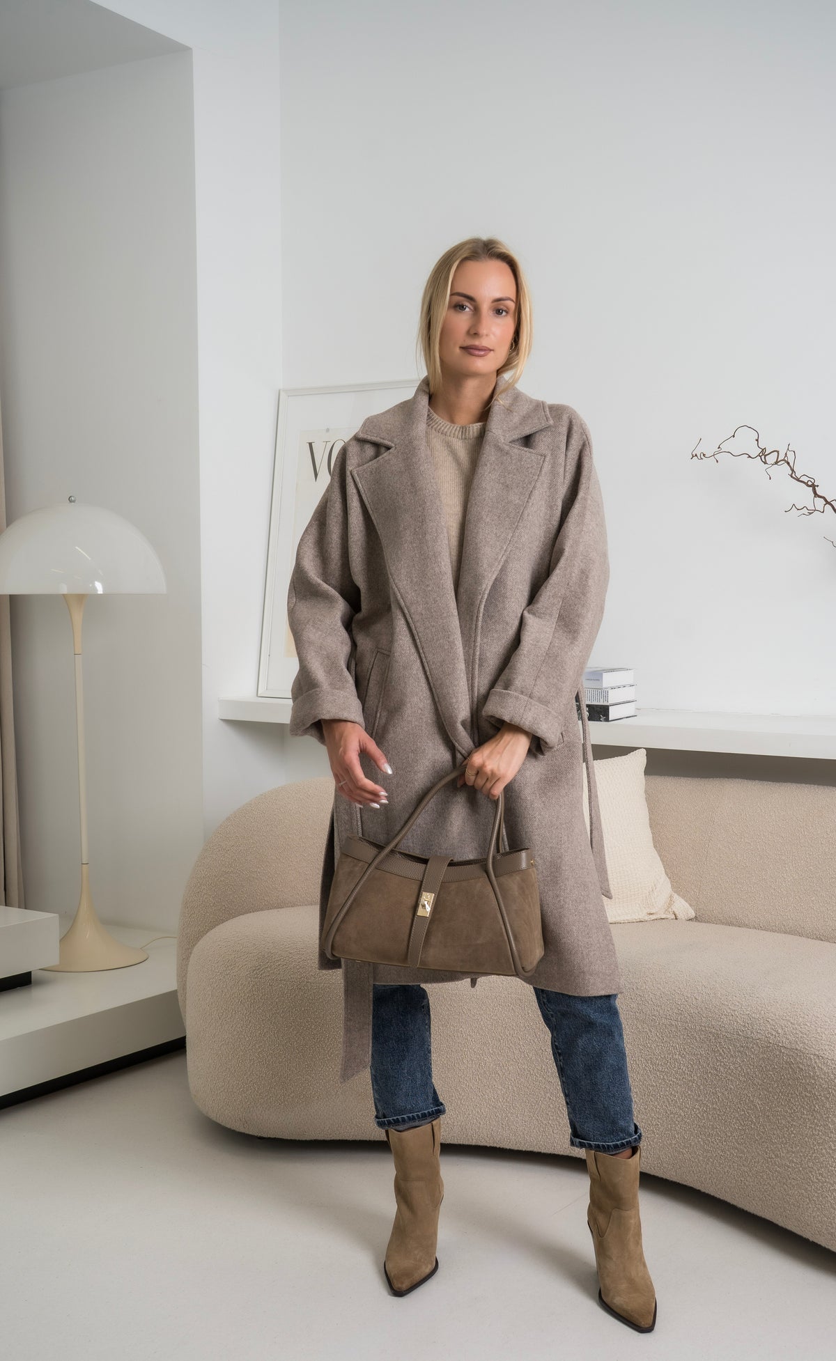 Taupe spalvos rankinė Laura Biaggi