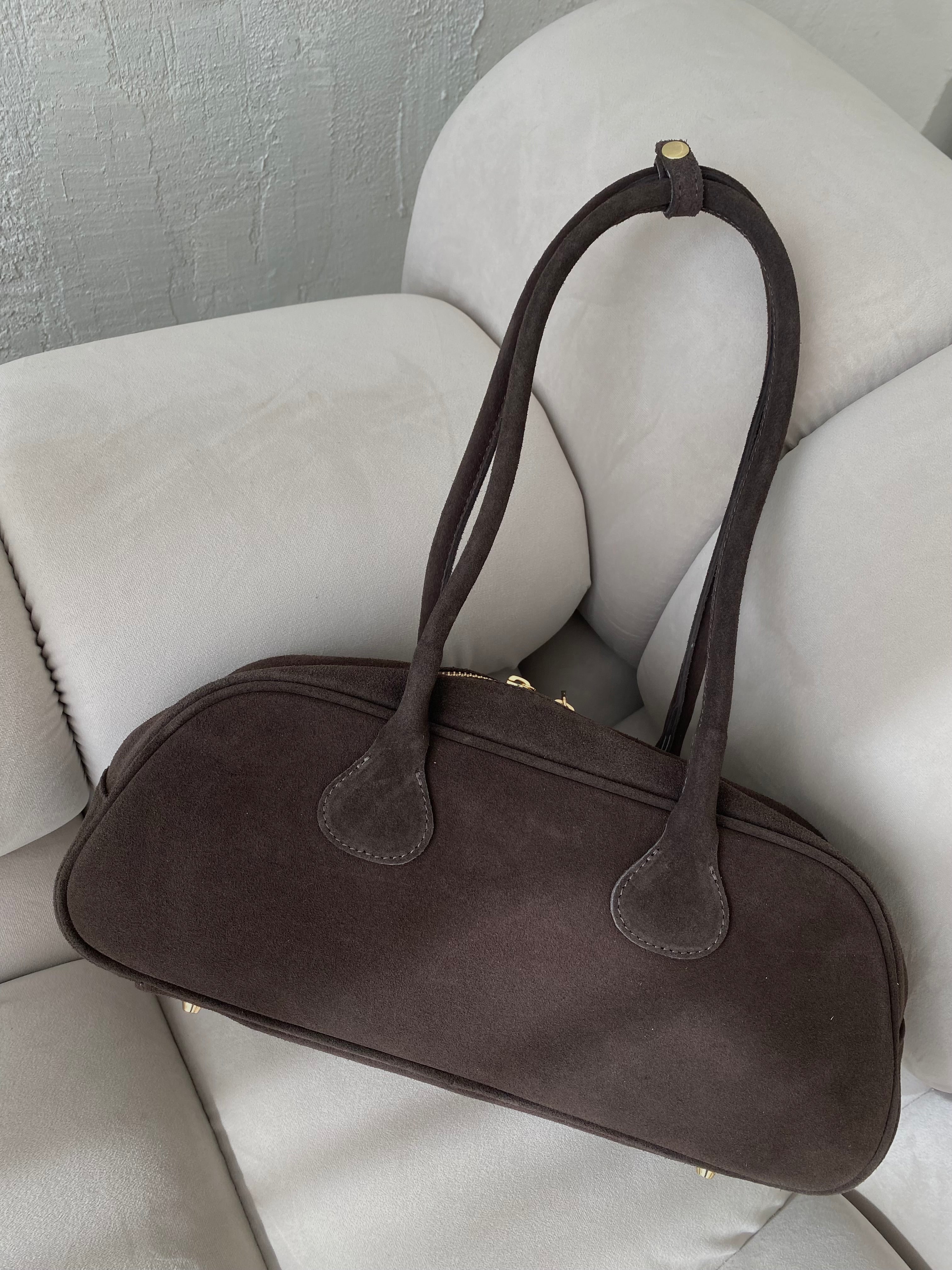 Verstos odos rankinė ruda „Arden Suede Leather Bag“