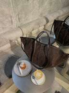 Natūralios verstos odos rankinė “Suede Classic Bag”