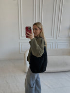 Natūralios verstos odos rankinė „Mila Black“