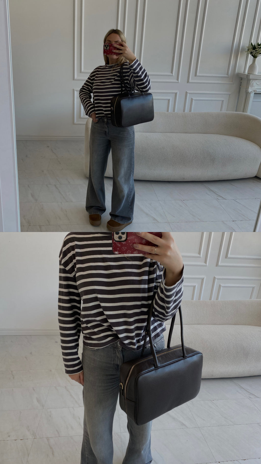 Natūralios odos rankinė „Emma Choco“