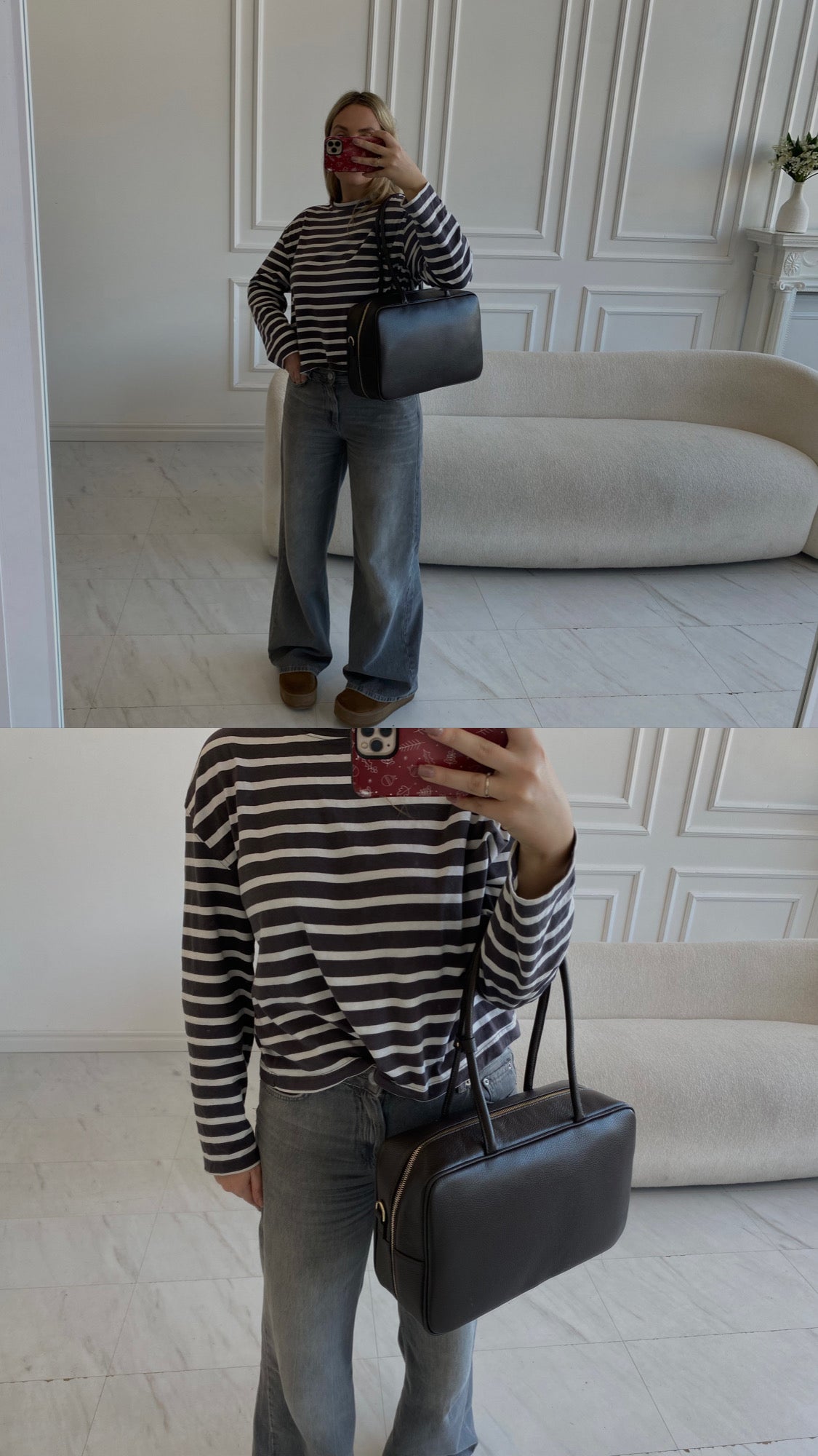 Natūralios odos rankinė „Emma Choco“