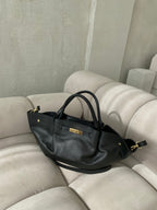 Juoda natūralios odos rankinė „Virel Leather Bag“
