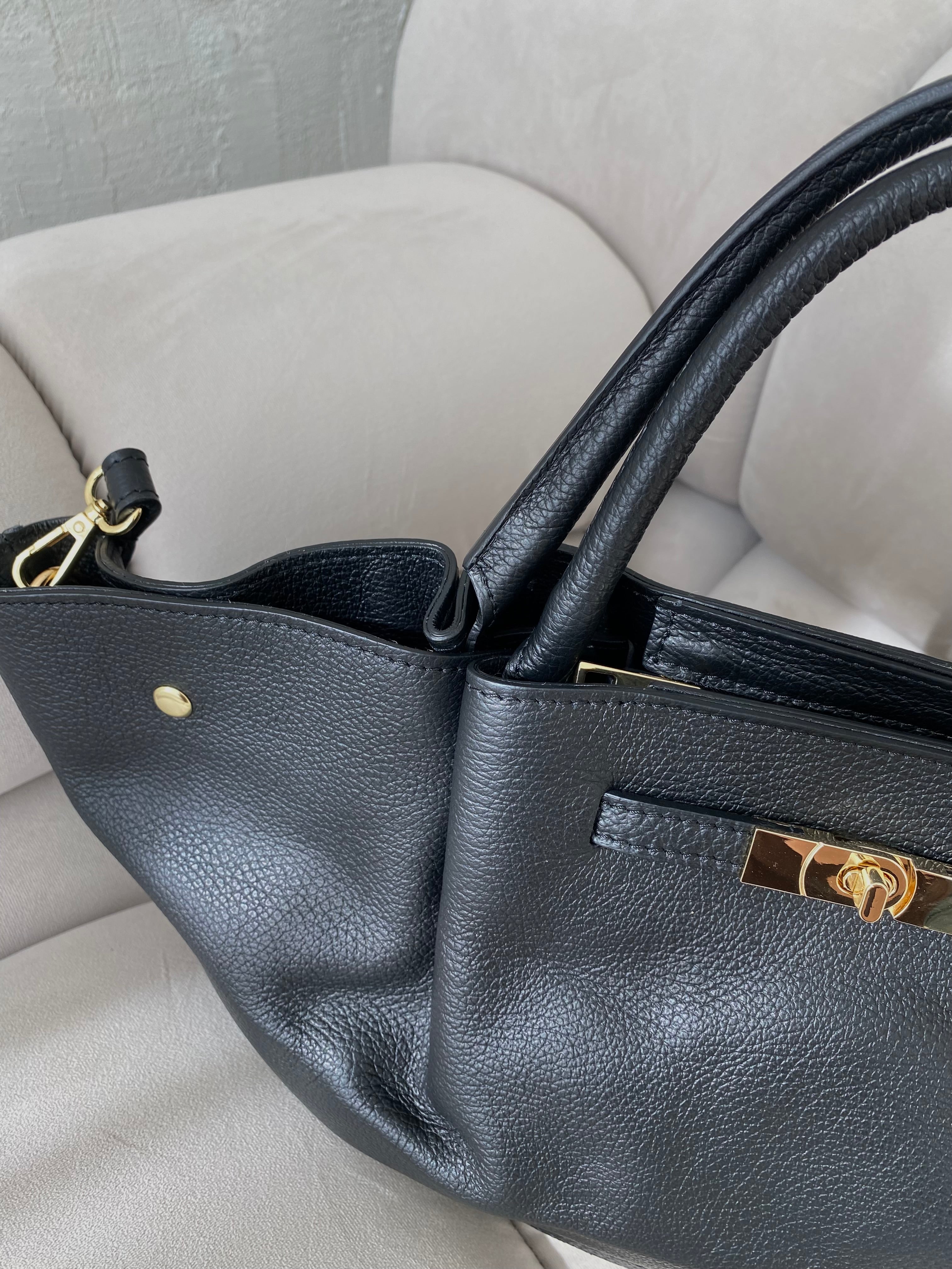 Juoda natūralios odos rankinė „Virel Leather Bag“