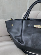 Juoda natūralios odos rankinė „Virel Leather Bag“