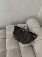 Natūralios verstos odos rankinė “Suede Classic Bag Brown”