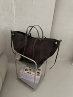 Natūralios verstos odos rankinė “Suede Classic Bag Brown”