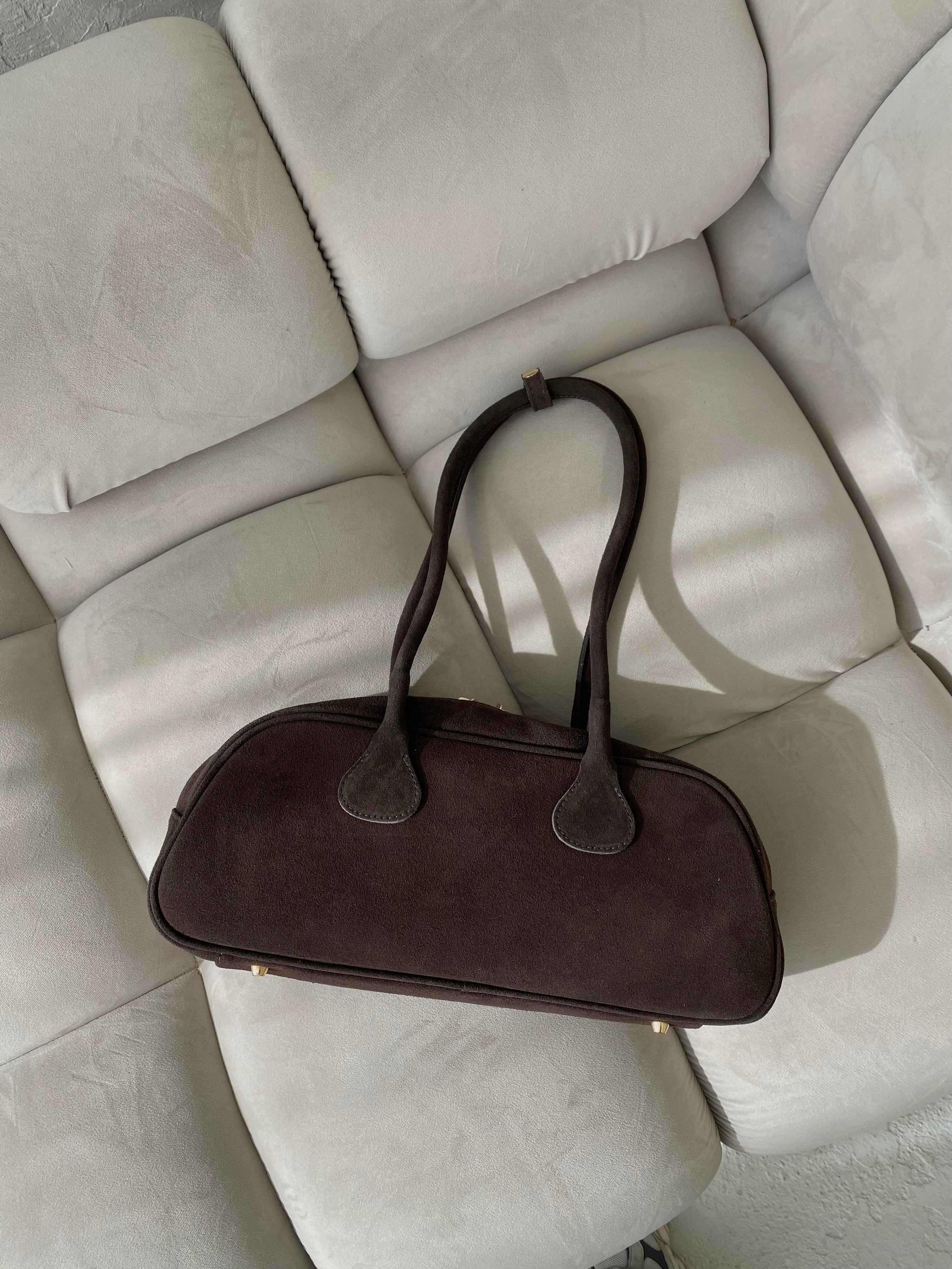 Verstos odos rankinė ruda „Arden Suede Leather Bag“