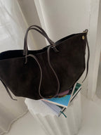 Natūralios verstos odos rankinė “Suede Classic Bag Brown”