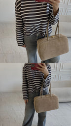 Natūralios verstos odos rankinė „Emma Beige“