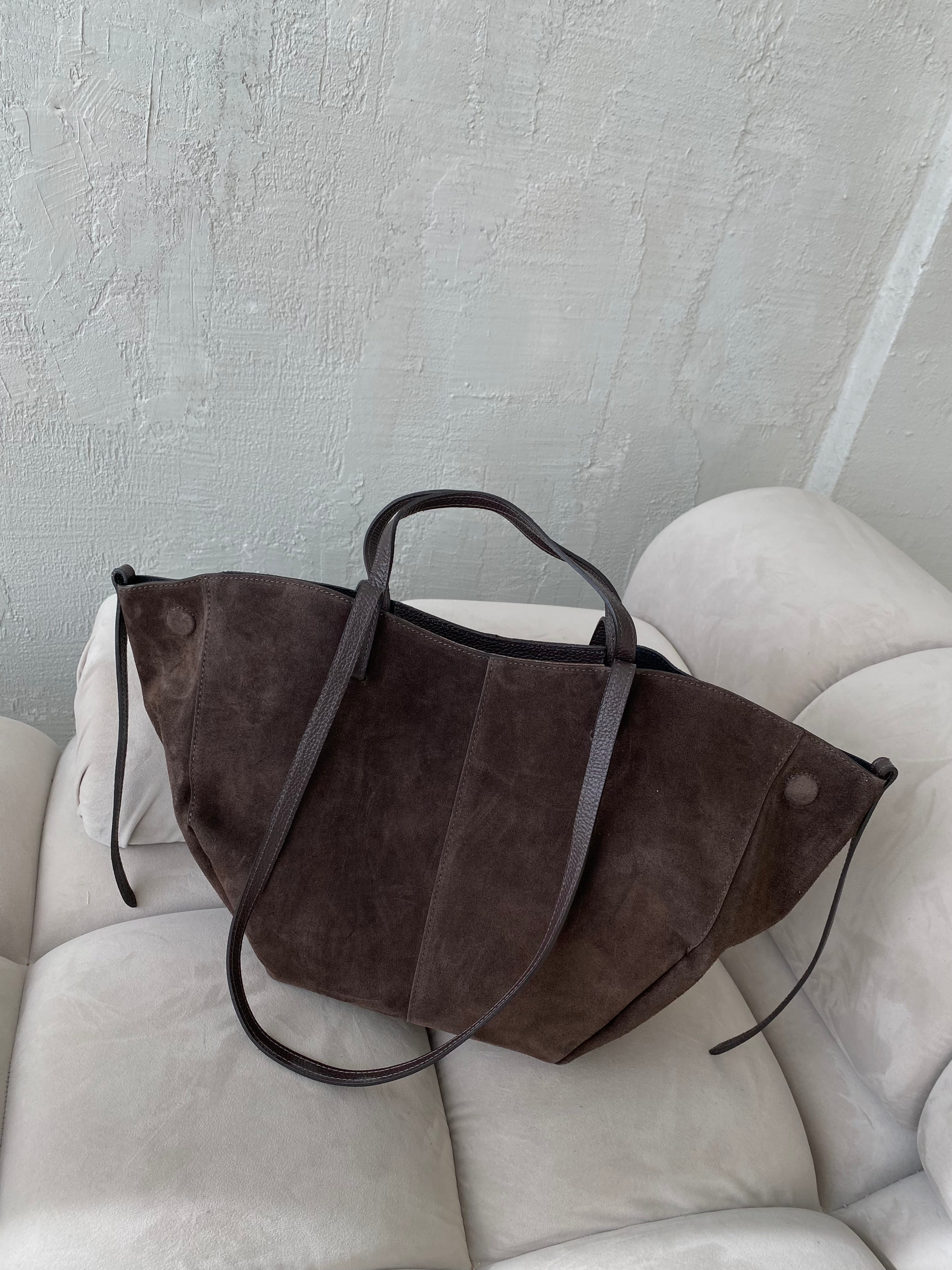 Natūralios verstos odos rankinė “Suede Classic Bag”