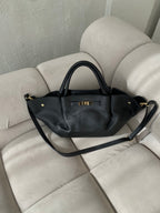 Juoda natūralios odos rankinė „Virel Leather Bag“