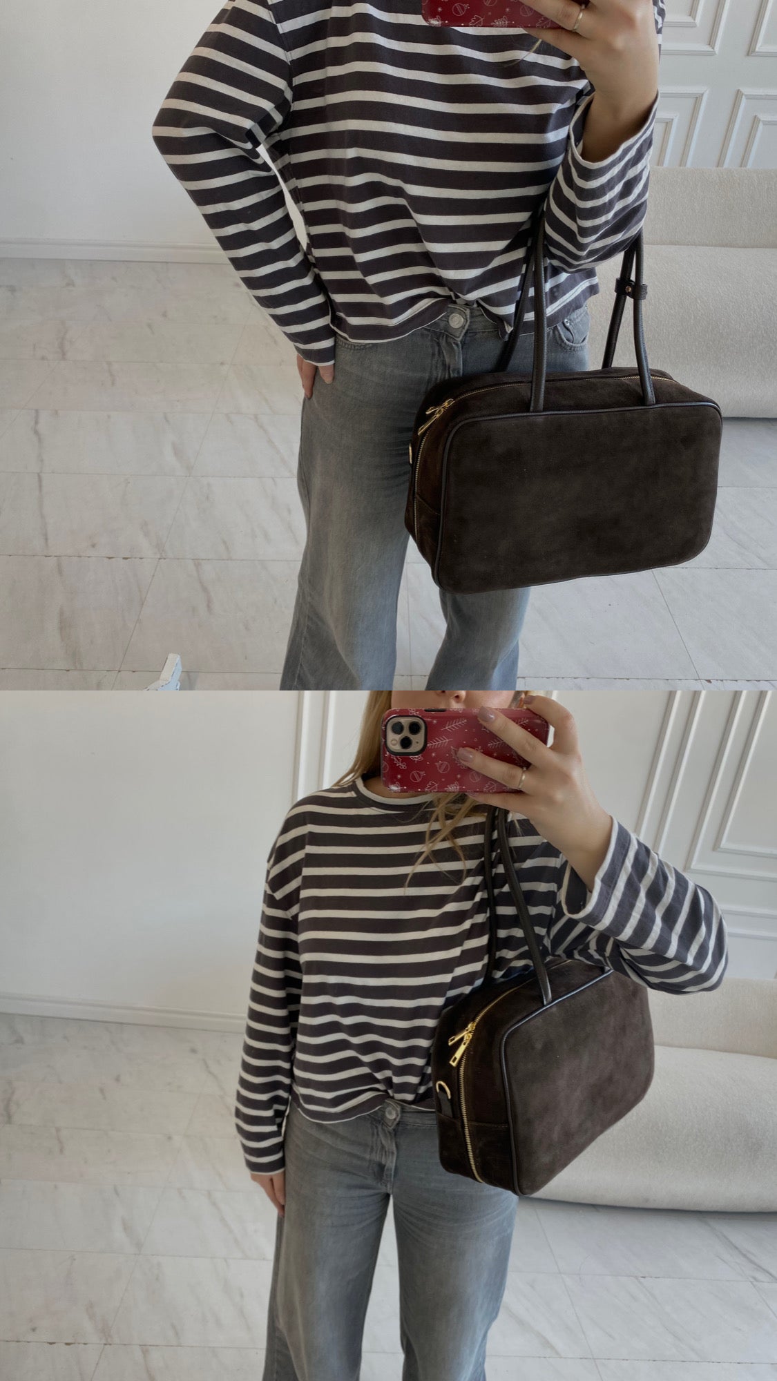 Natūralios verstos odos rankinė „Emma Choco Soft“