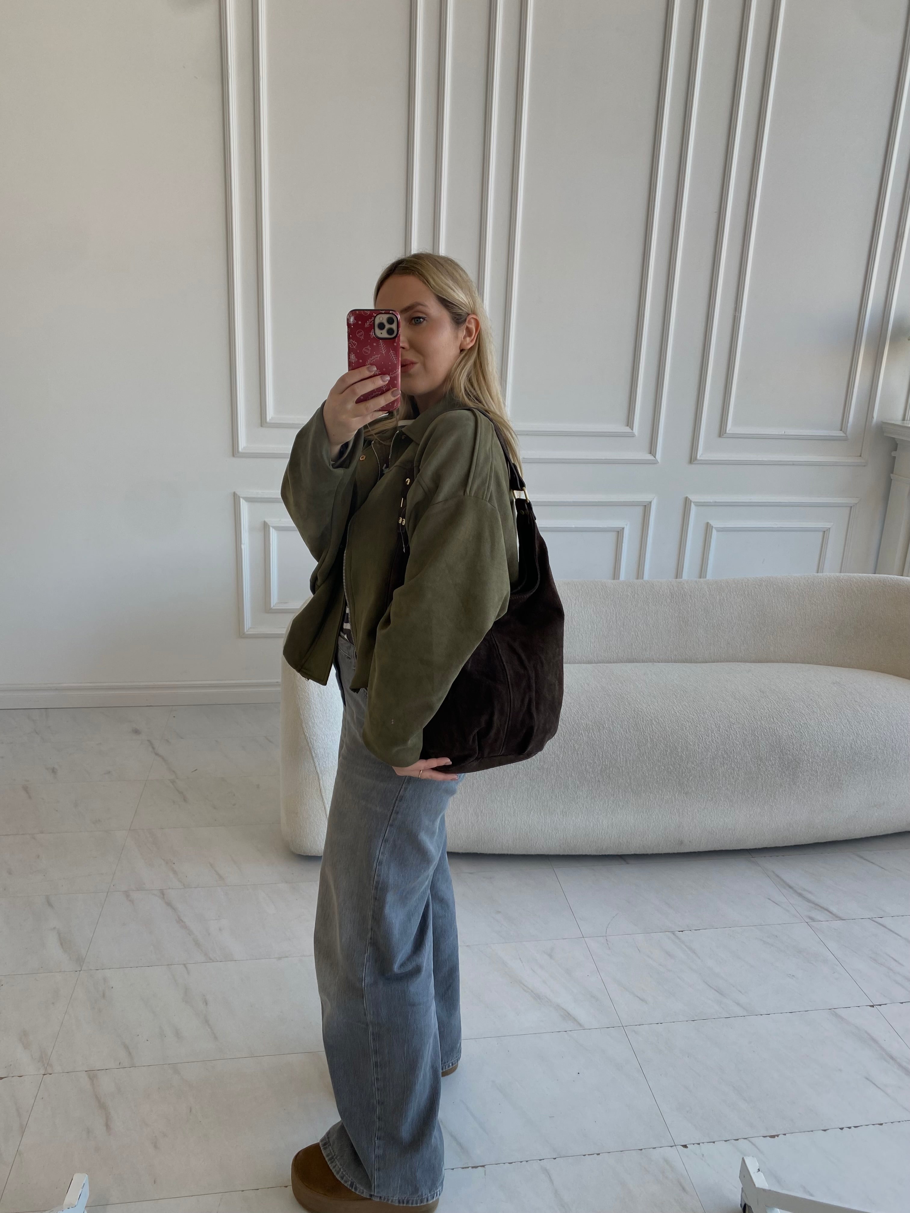 Natūralios verstos odos rankinė „Mila Choco“