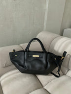 Juoda natūralios odos rankinė „Virel Leather Bag“