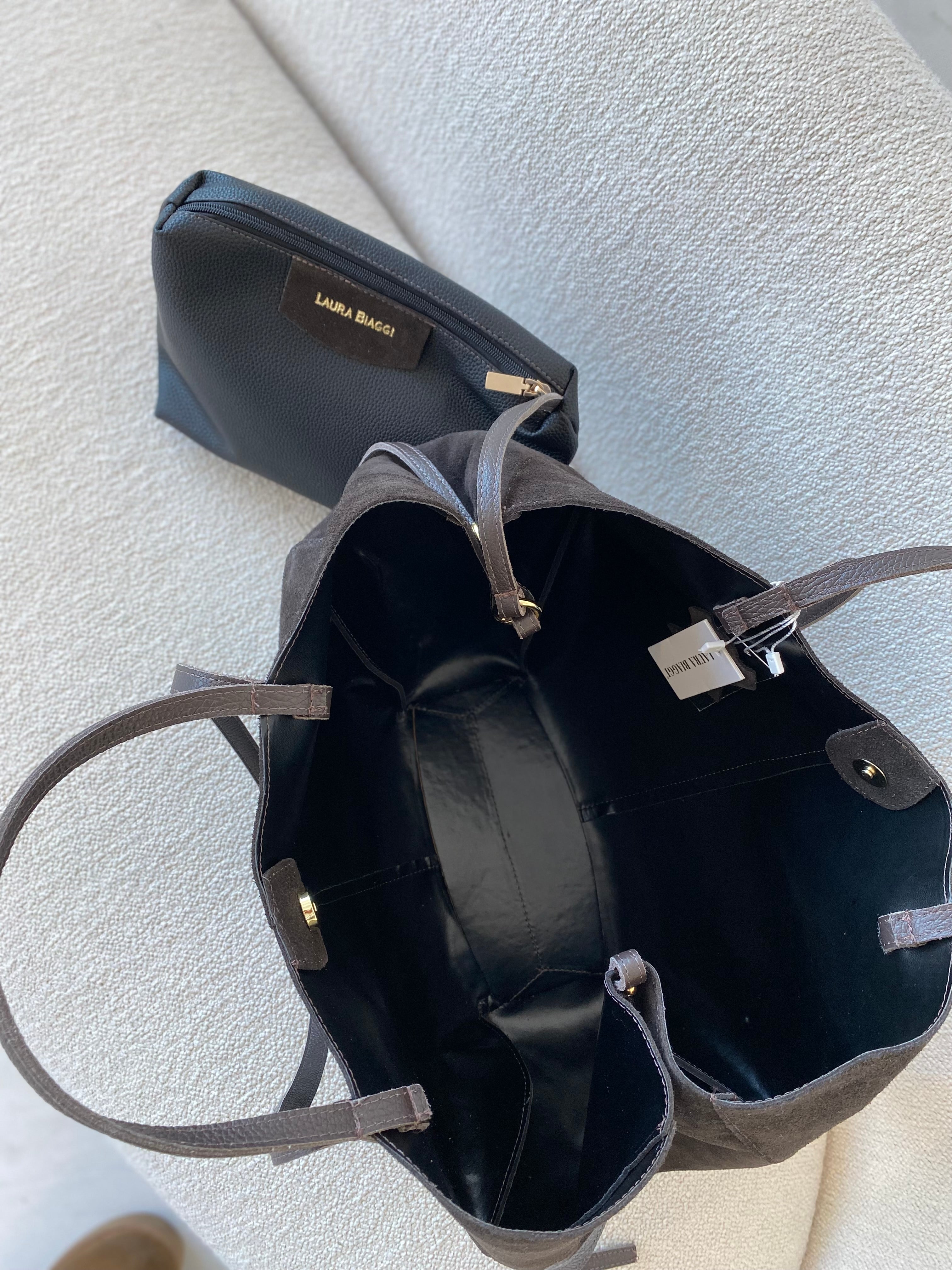 Natūralios verstos odos rankinė “Suede Classic Bag Brown”