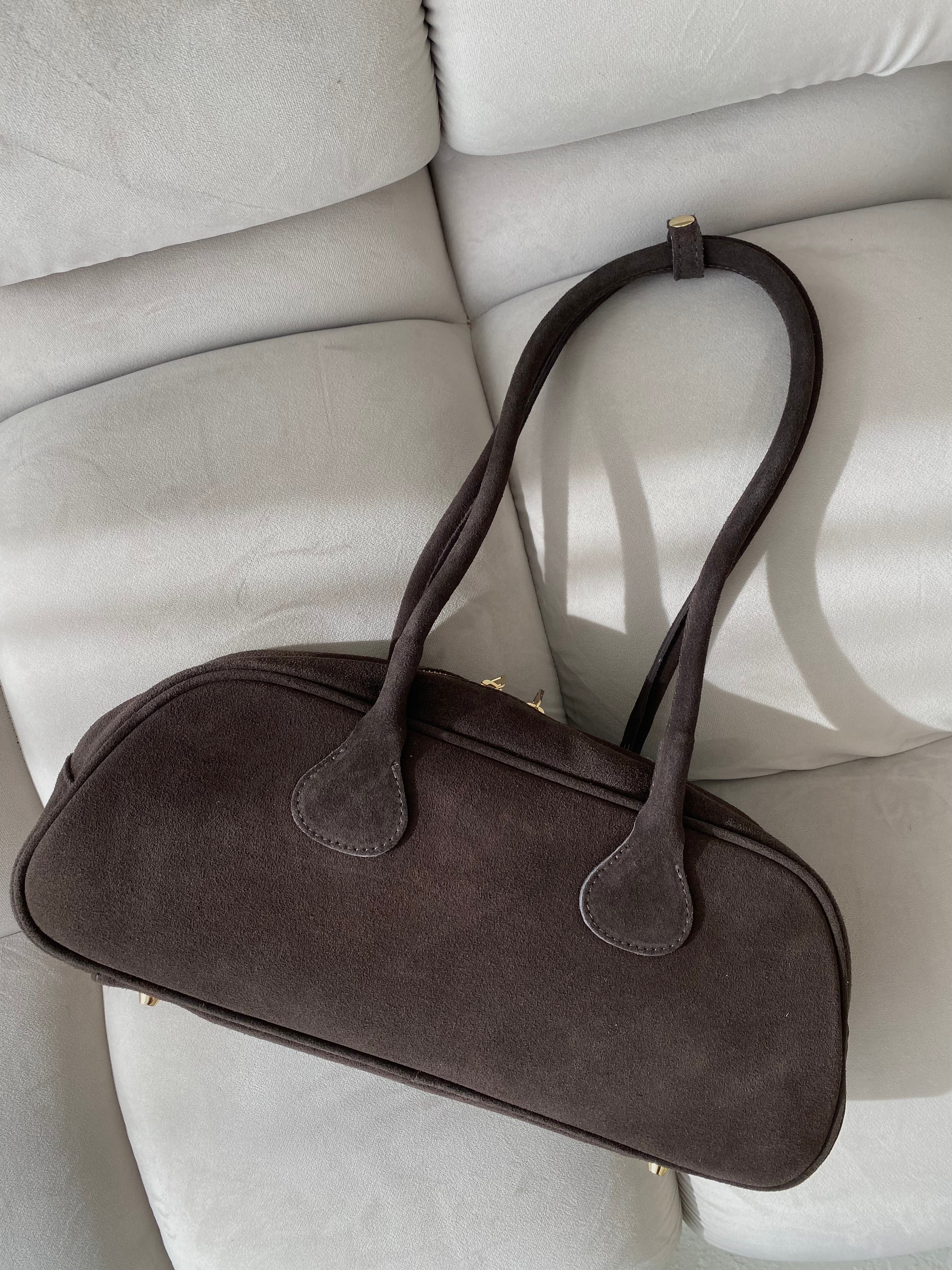 Verstos odos rankinė ruda „Arden Suede Leather Bag“