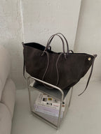Natūralios verstos odos rankinė “Suede Classic Bag Brown”