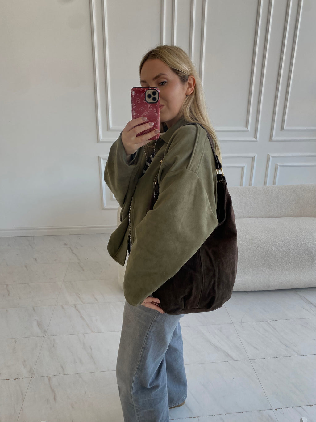 Natūralios verstos odos rankinė „Mila Choco“