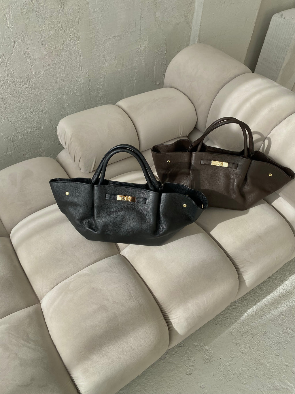 Juoda natūralios odos rankinė „Virel Leather Bag“