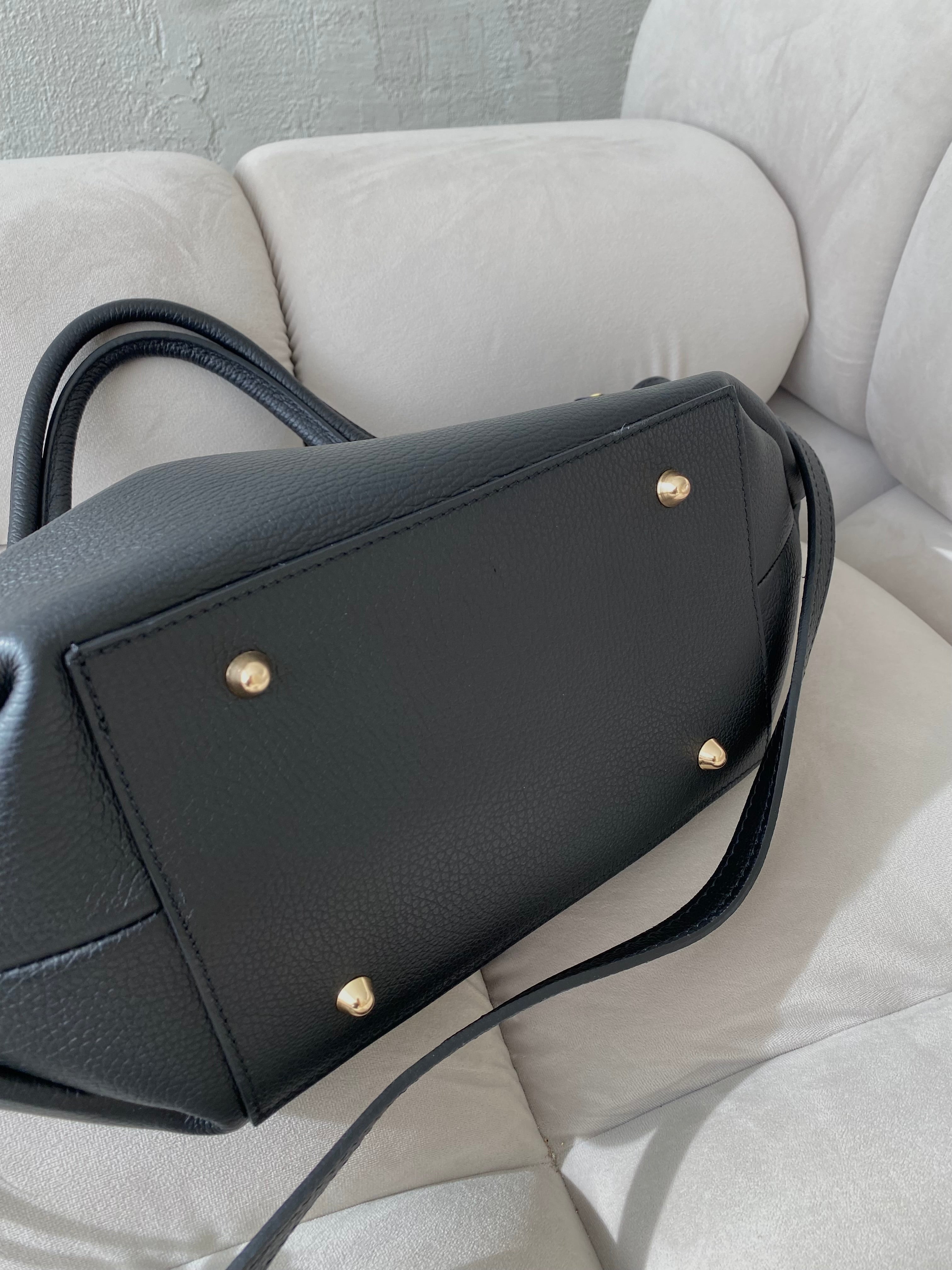 Juoda natūralios odos rankinė „Virel Leather Bag“