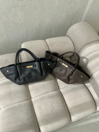 Juoda natūralios odos rankinė „Virel Leather Bag“