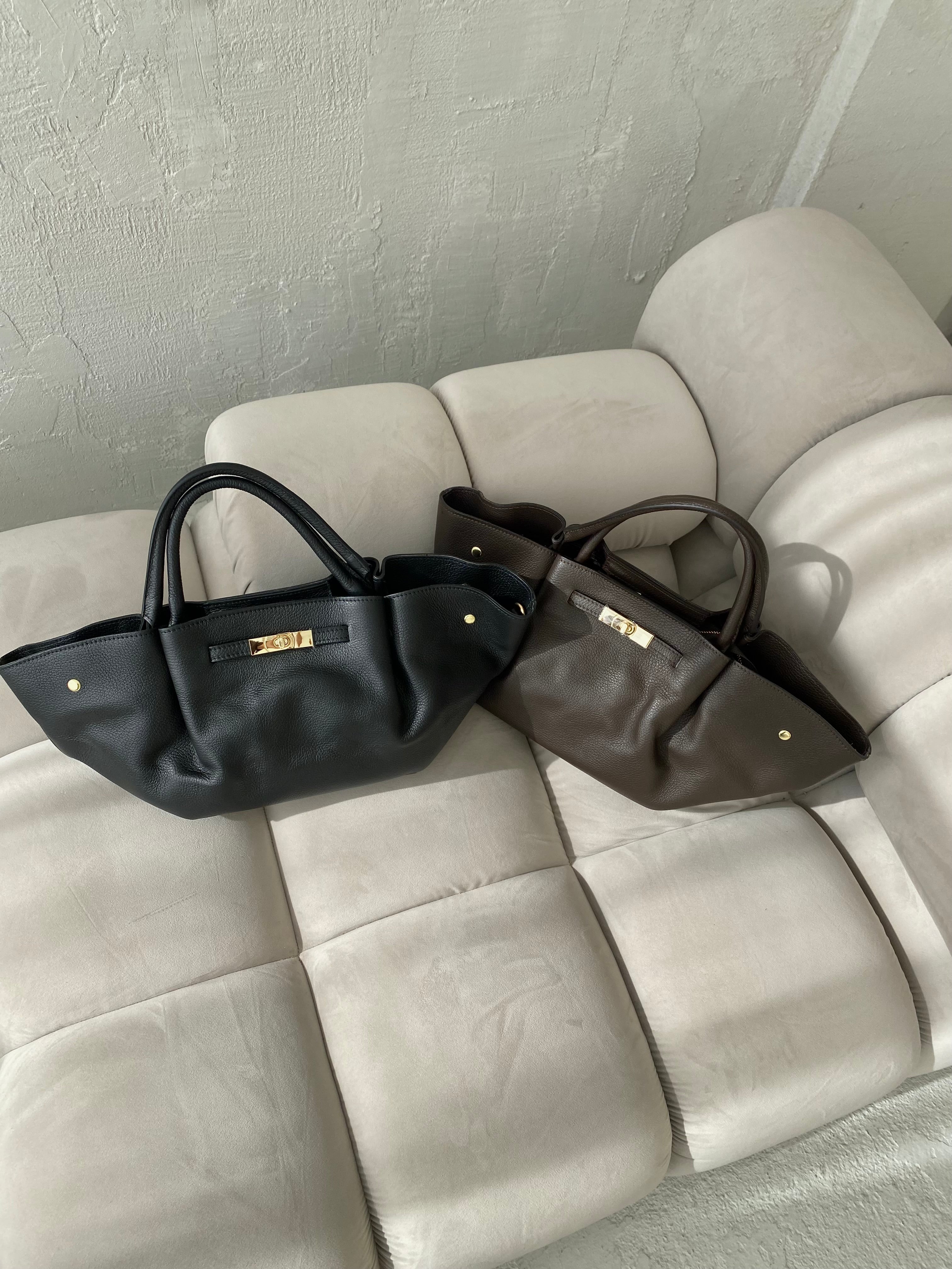 Juoda natūralios odos rankinė „Virel Leather Bag“
