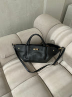 Juoda natūralios odos rankinė „Virel Leather Bag“