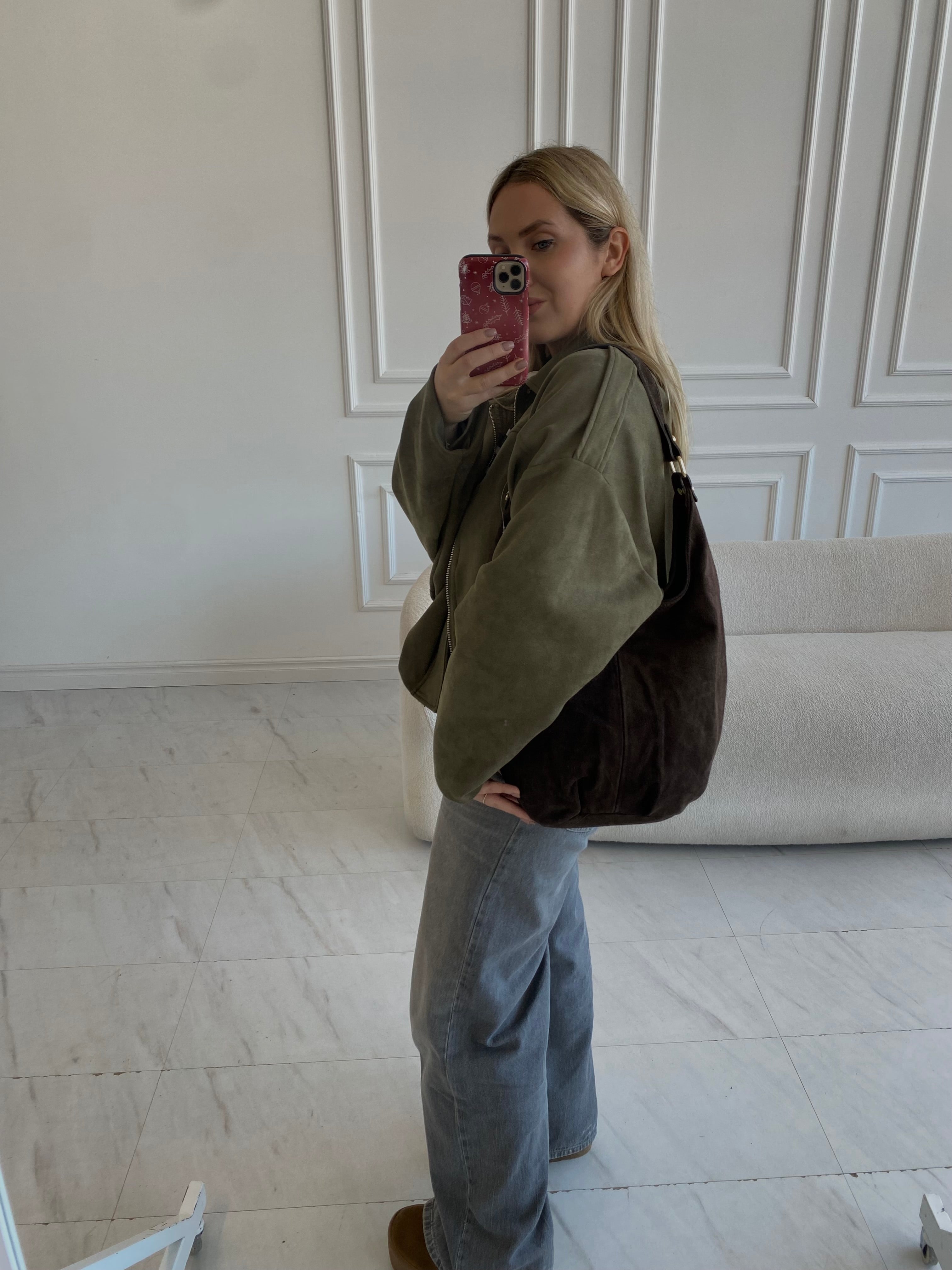 Natūralios verstos odos rankinė „Mila Choco“