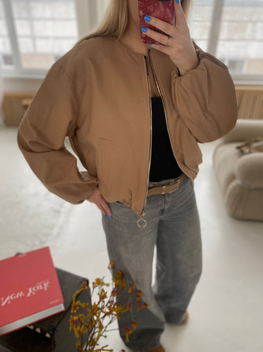 Beige oversize bomberis „Harper Oversized Bomber“