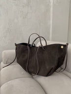 PREORDER: Natūralios verstos odos rankinė “Suede Classic Bag”