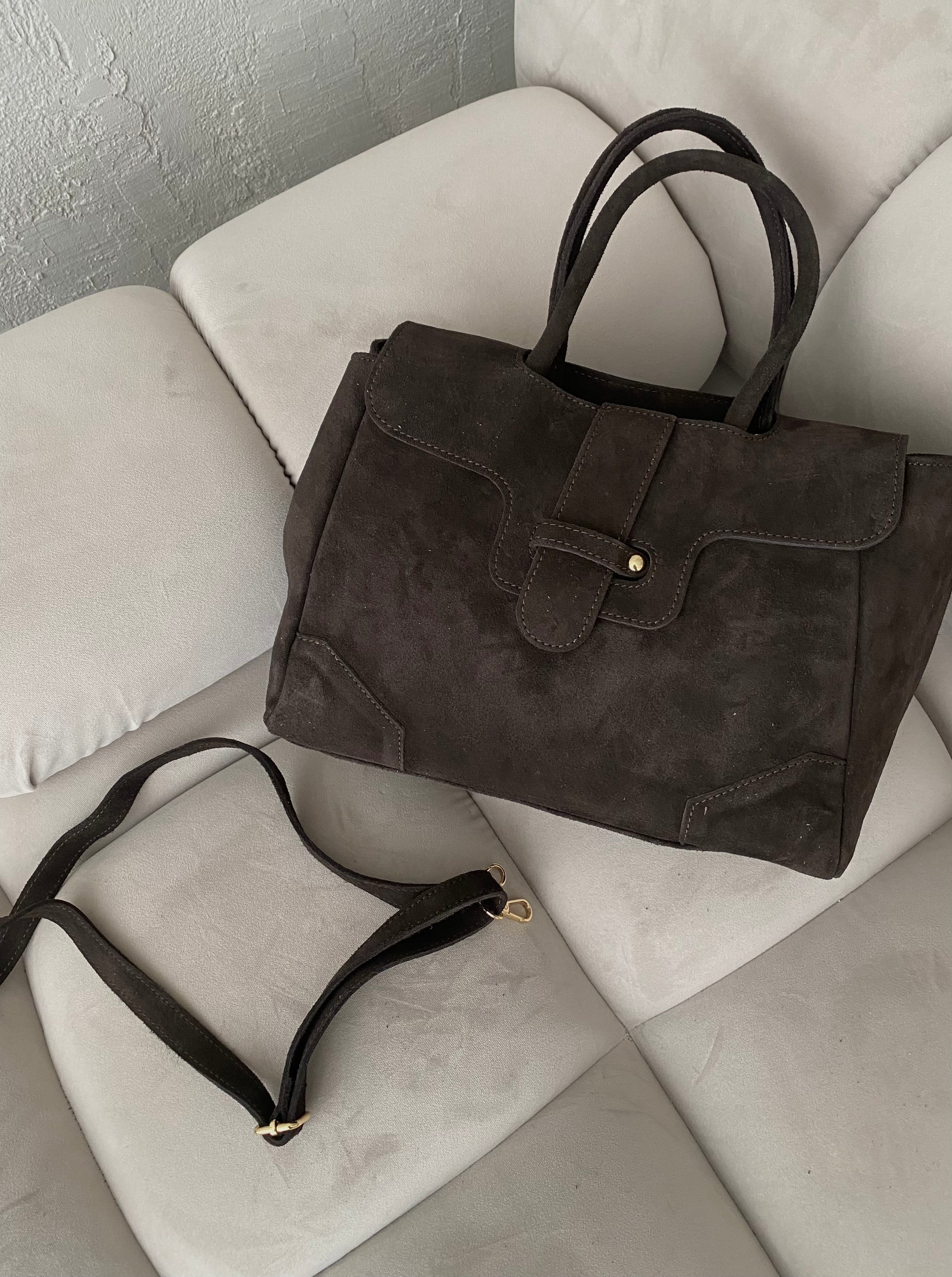 Natūralios verstos odos rankinė „Sophia Choco“