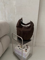 Natūralios verstos odos rankinė „Mila Choco“