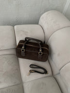 PREORDER: Natūralios verstos odos rankinė „Sofia Choco“