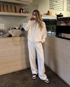 Baltas trisiūlės medvilnės kostiumas „Elowen Cotton Set“