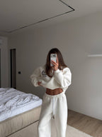 Baltas pašiltintas laisvalaikio komplektas „Bonneriee Athletic Club“