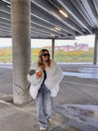 Dirbtiniai lamos kailiniai “White Snow”