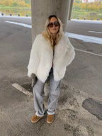 Dirbtiniai lamos kailiniai “White Snow”