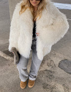 Dirbtiniai lamos kailiniai “White Snow”