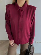 Bordo marškiniai su petukais “Power Shirt Bordeaux”