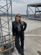 Juoda eko odos stilinga striukė „Kaia Urban Jacket“