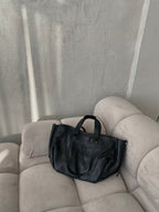 Natūralios odos rankinė „Luna Black“