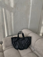 Natūralios odos rankinė „Luna Black“