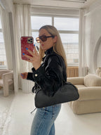 Natūralios odos rankinė juoda „Arden  Leather Bag“