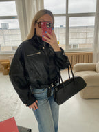 Natūralios odos rankinė juoda „Arden  Leather Bag“