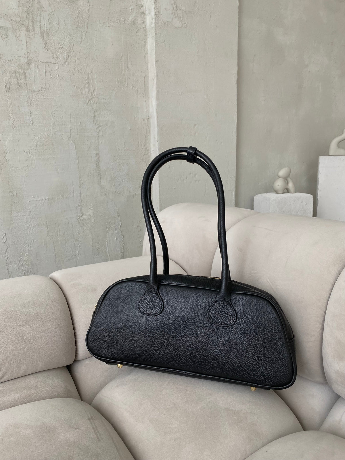 PREORDER: Natūralios odos rankinė juoda „Arden  Leather Bag“