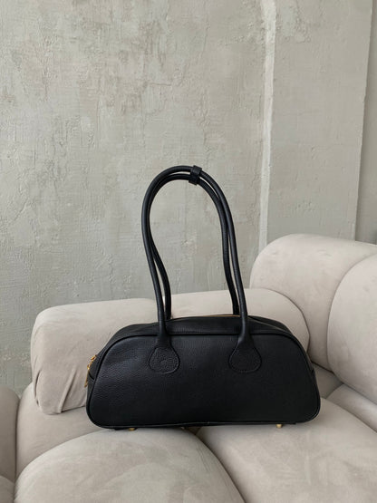 PREORDER: Natūralios odos rankinė juoda „Arden  Leather Bag“