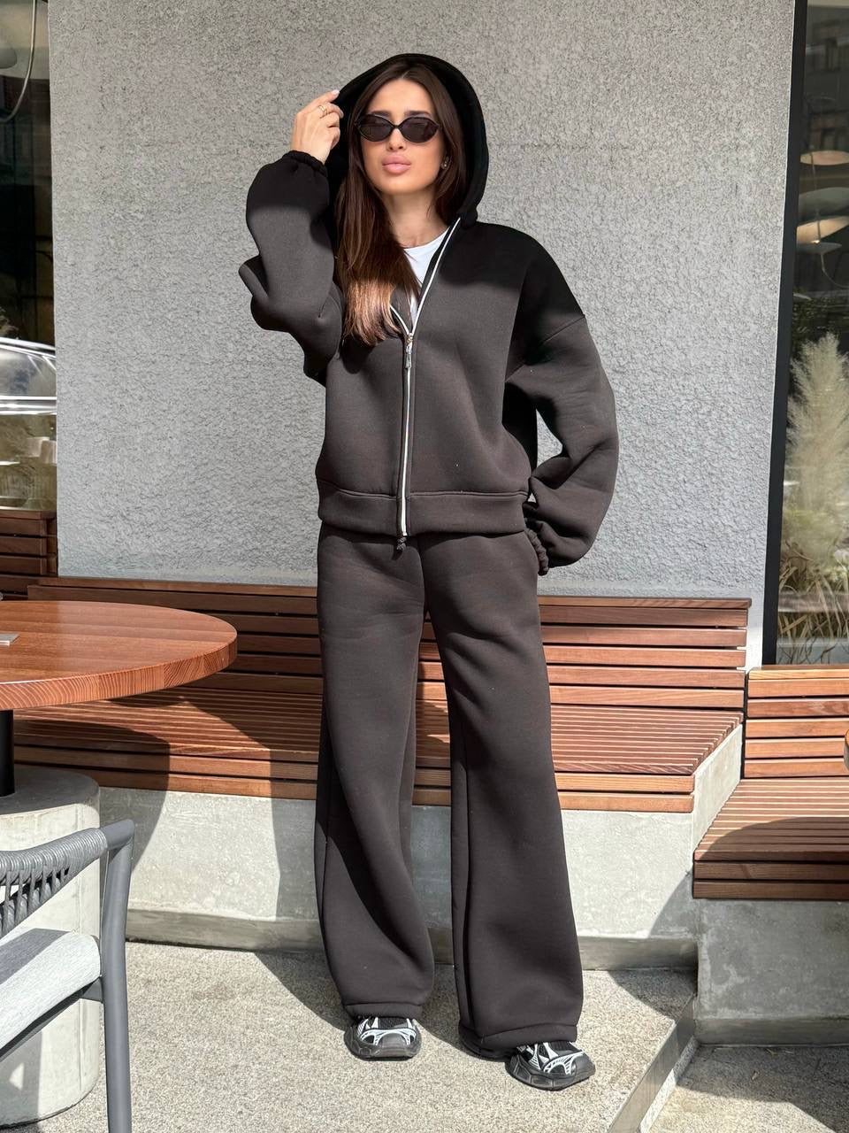 Juodas zip kostiumas “Black Urban Zip Set”