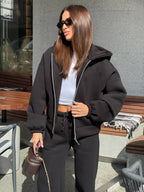 Juodas zip kostiumas “Black Urban Zip Set”